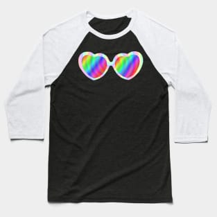 Spiral Hypnotize Heart Sunglasses Baseball T-Shirt